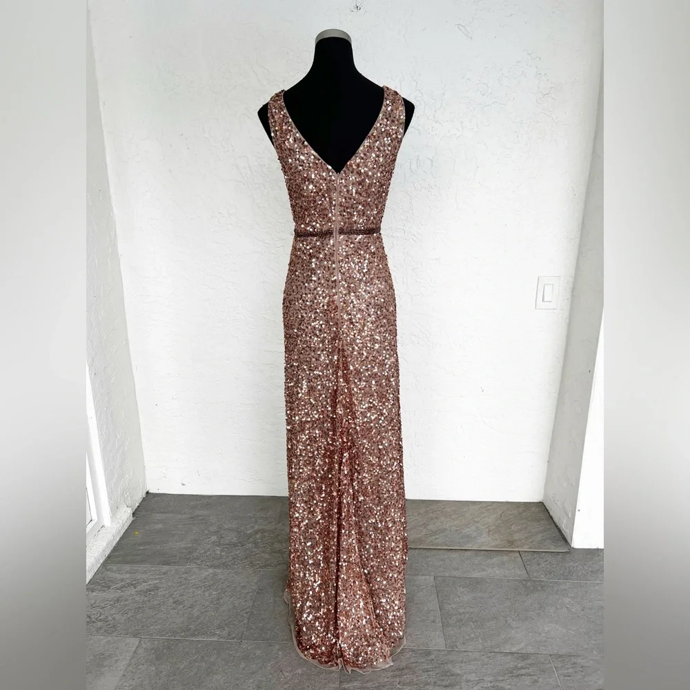 Mac Duggal Sequin Faux Wrap Gown 5539 Womens size 4 - Picture 8 of 10